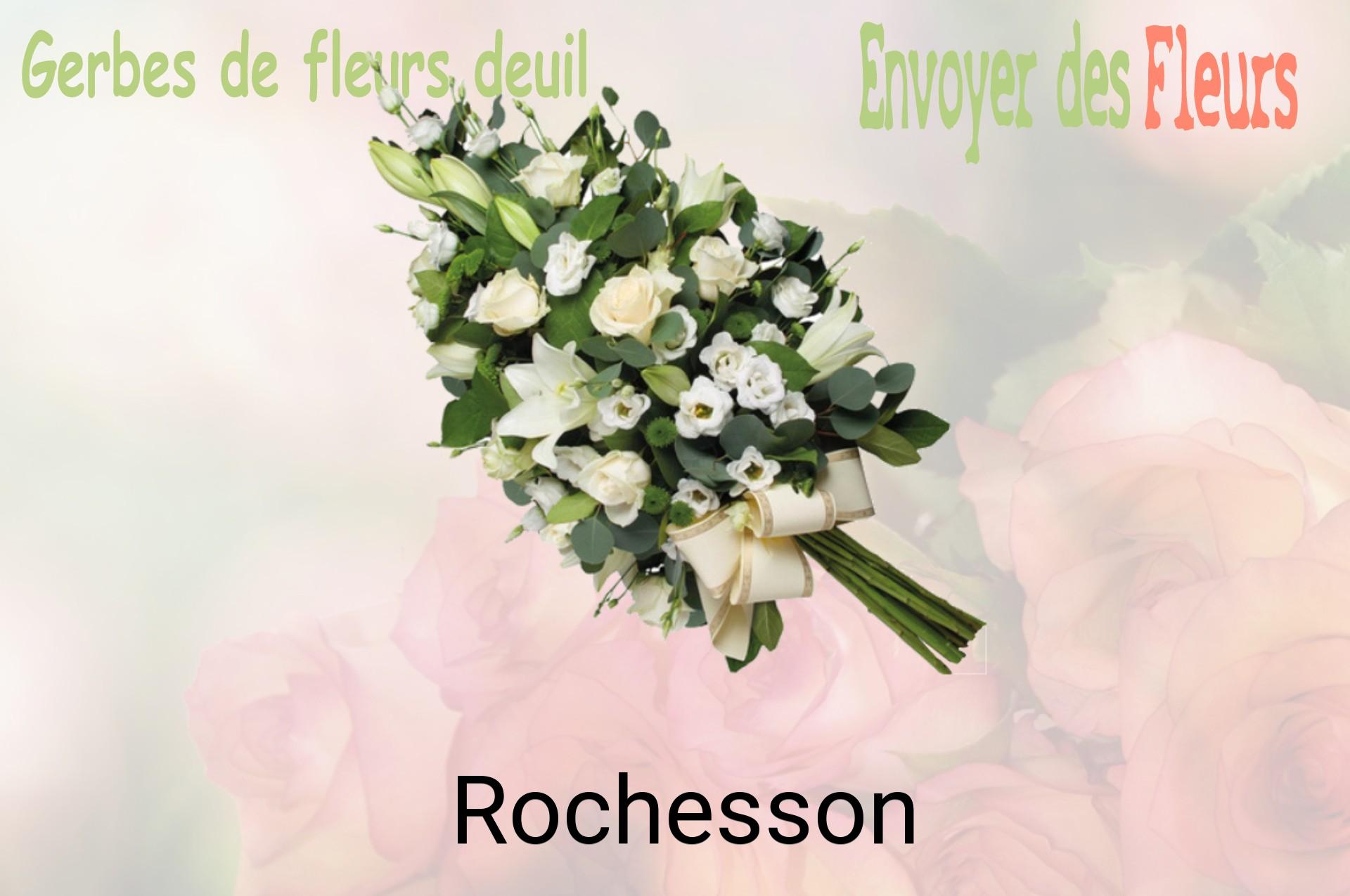 Gerbe de fleurs de deuil livrée à Rochesson